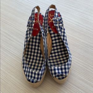 Christian Louboutin Mallorca Gingham Espadrilles